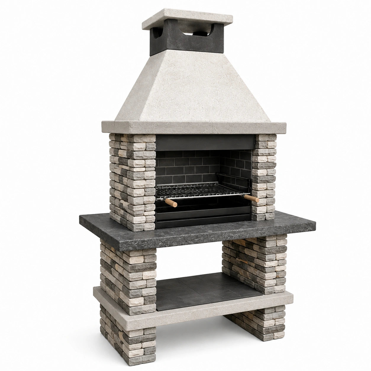 Barbecue in Pietra con Griglia in Acciaio Inox