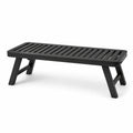 Panca in metallo nero 120x35x45 cm