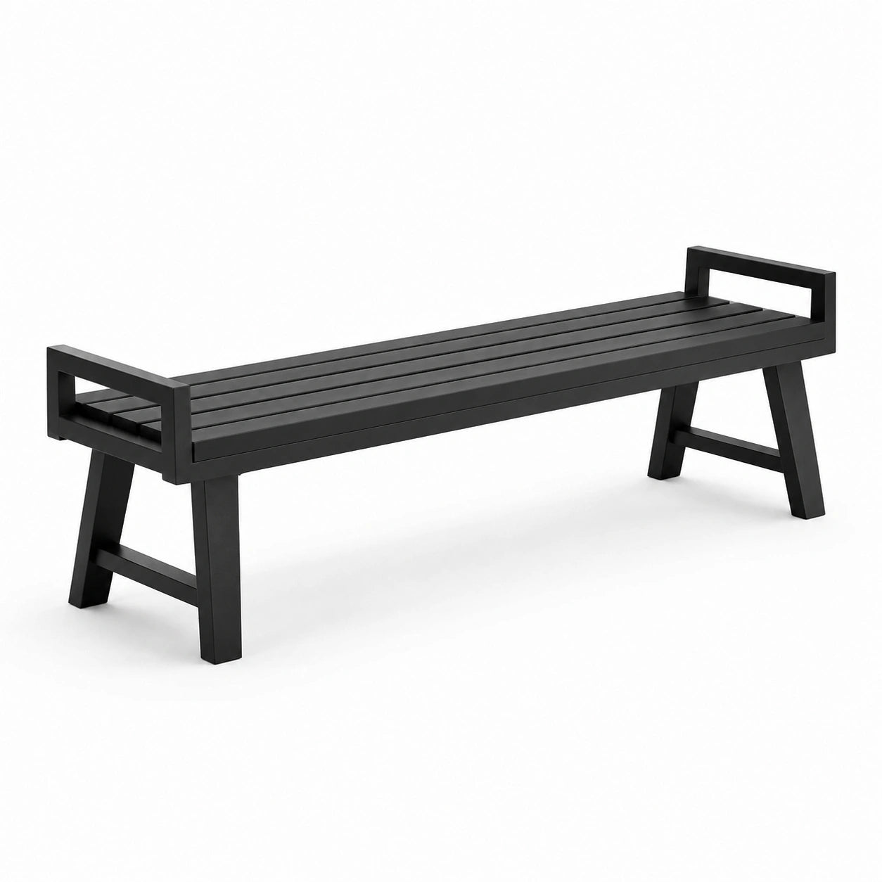 Panca in metallo verniciato nero 180 cm